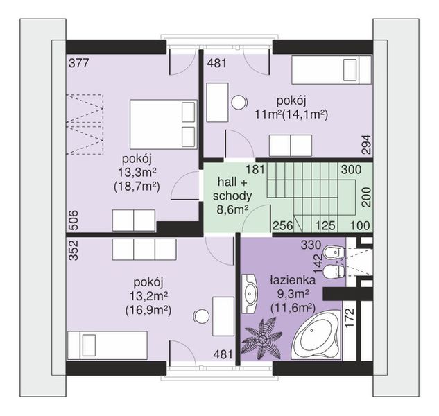 Poddasze projektu Dom przy Cyprysowej 2 bis