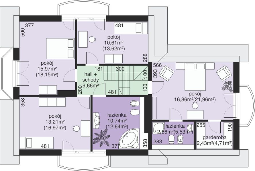 Poddasze projektu Dom przy Cyprysowej 15