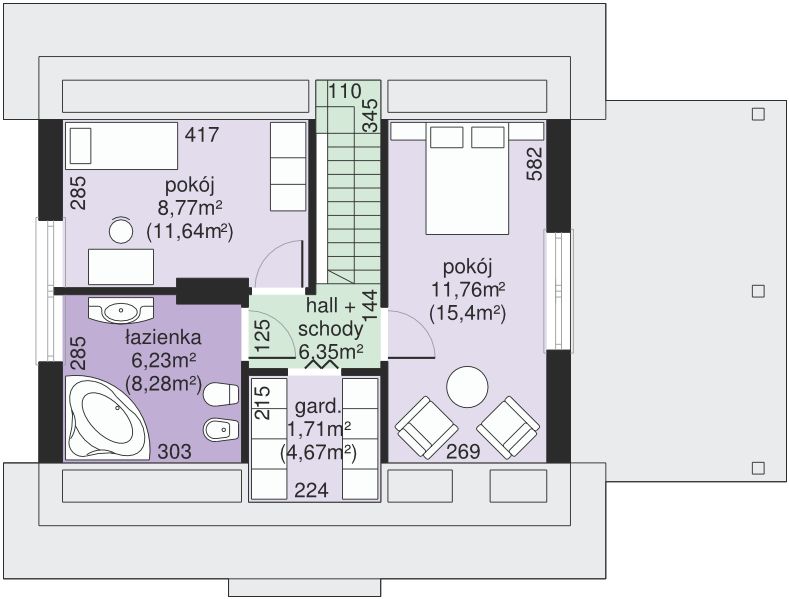 Poddasze projektu Dom przy Imbirowej