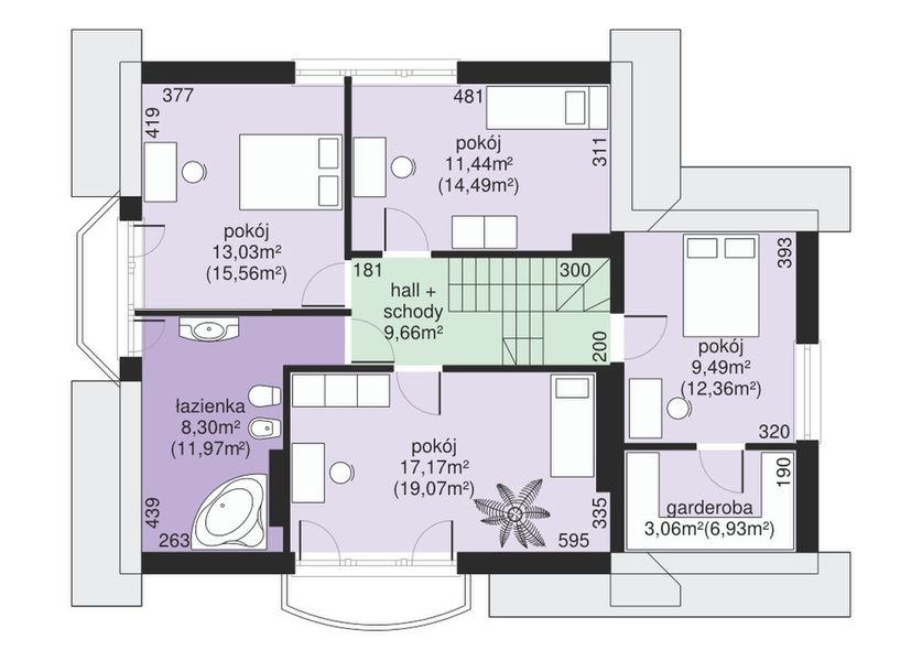 Poddasze projektu Dom przy Cyprysowej 25
