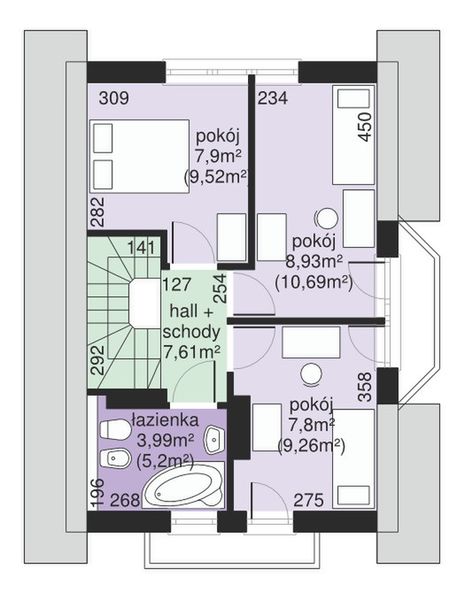 Poddasze projektu Dom przy Waniliowej 2