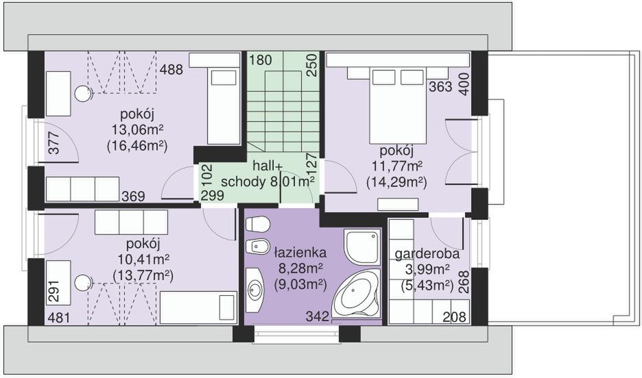 Poddasze projektu Dom przy Alabastrowej