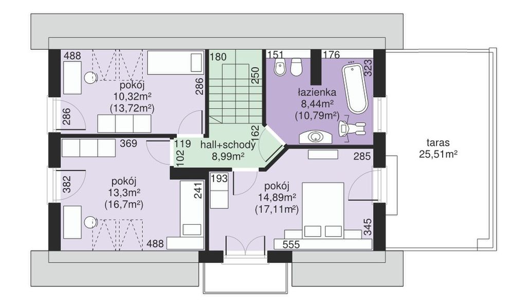 Poddasze projektu Dom przy Alabastrowej 4