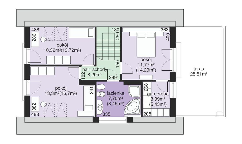Poddasze projektu Dom przy Alabastrowej 3
