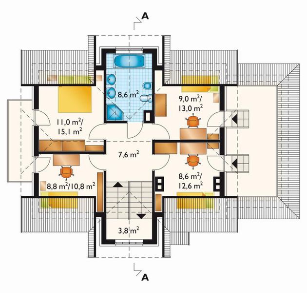 Poddasze projektu Agawa - murowana – ceramika