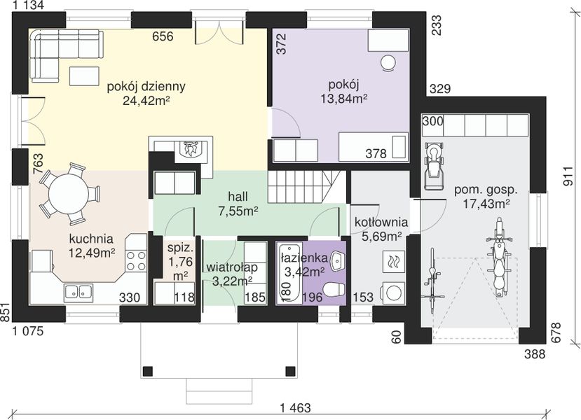 Parter projektu Dom przy Modrzewiowej 2