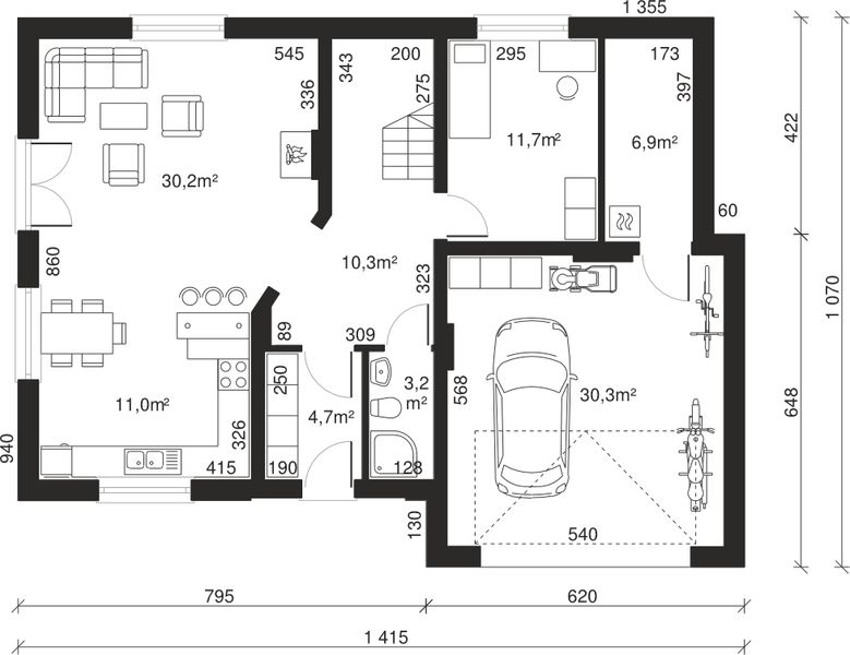 Parter projektu Dom przy Słonecznikowej