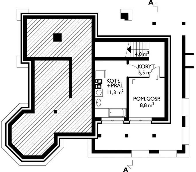Piwnica projektu Kurza Stopka - murowana – ceramika