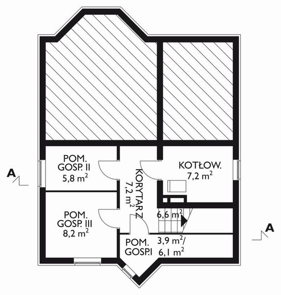 Piwnica projektu Mała Marzanna - murowana – beton komórkowy