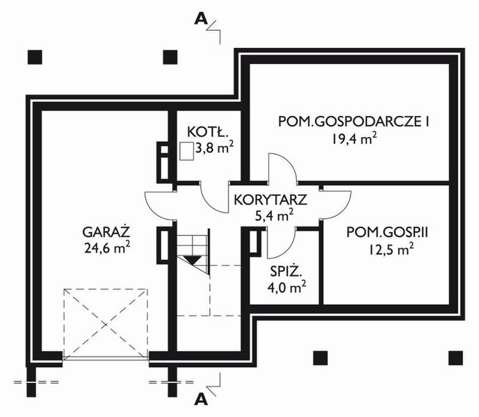 Piwnica projektu Malwa - murowana - ceramika