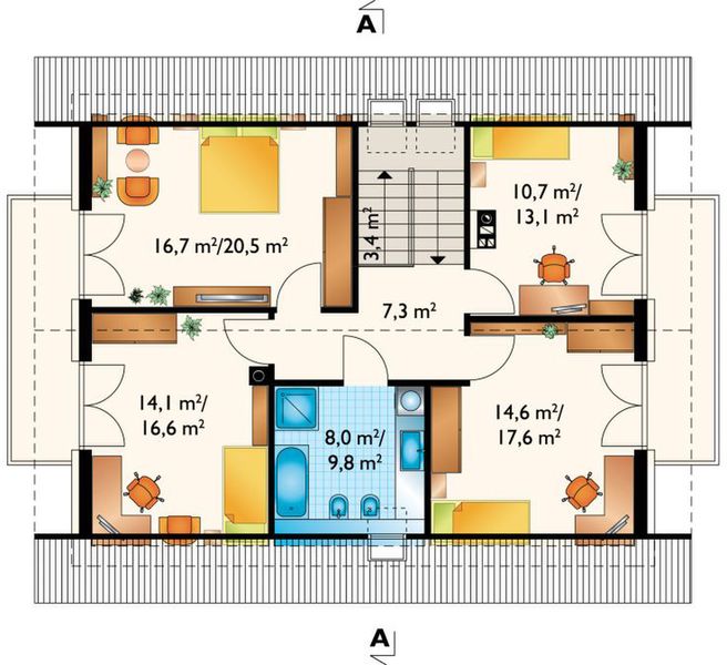 Poddasze projektu Oberek (1594)