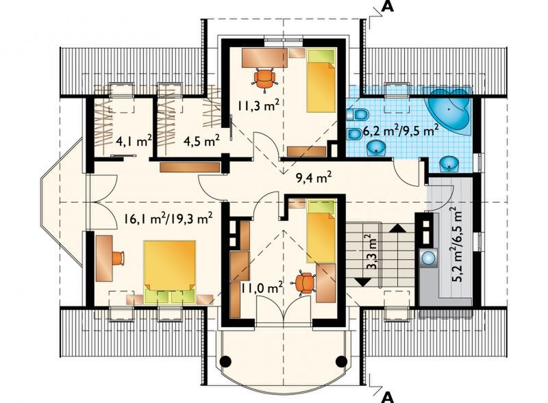 Poddasze projektu Lazur - murowana – ceramika