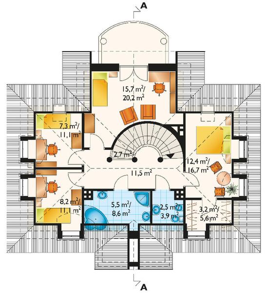 Poddasze projektu Dziwisz - murowana – ceramika