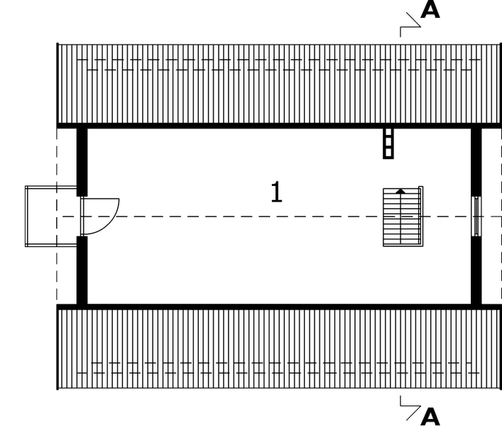 Poddasze projektu Garaż 04 (208)