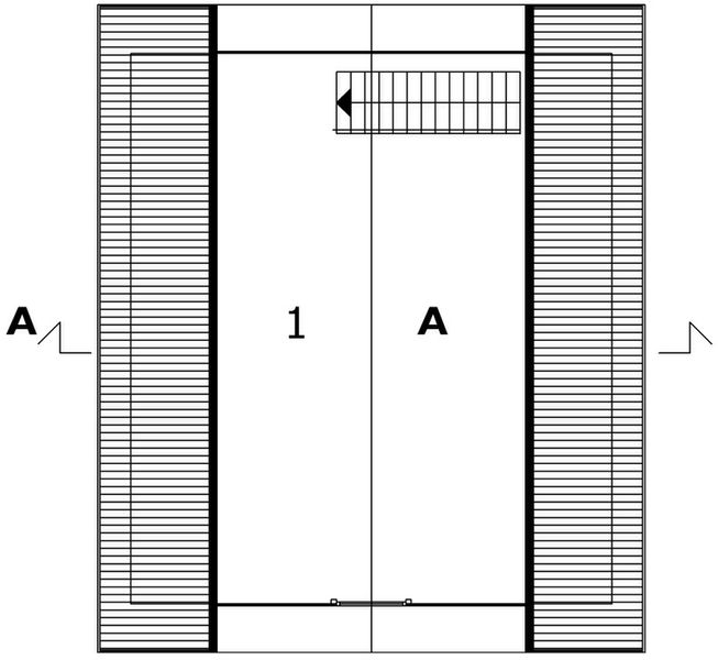 Poddasze projektu Garaż 15 - murowana – beton komórkowy