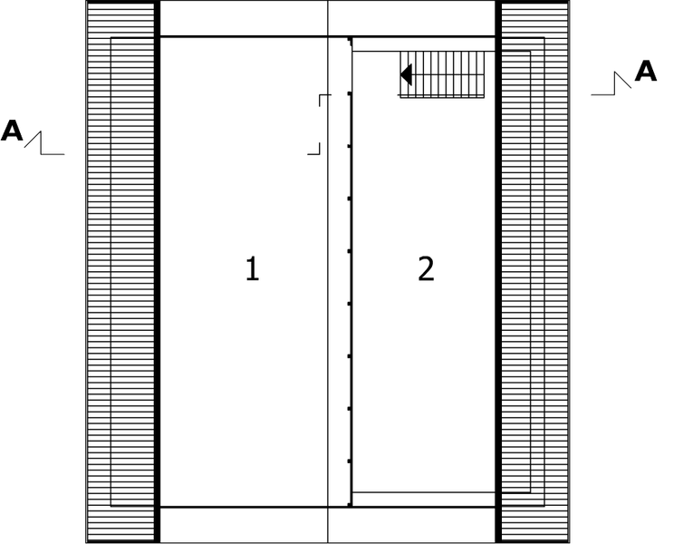 Projekt garażu 16 (220) - rzut poddasza, dom liczy 0 pokoje, 0 łazienki i wc