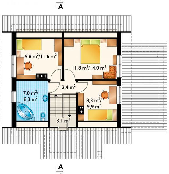 Poddasze projektu Krab z piwnicą (836)