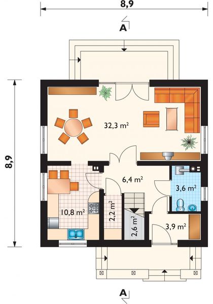 Parter projektu Dyl-2 - murowana – beton komórkowy