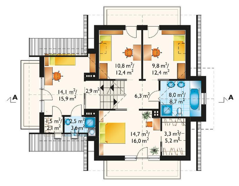 Poddasze projektu Nowa Koliba - murowana – beton komórkowy