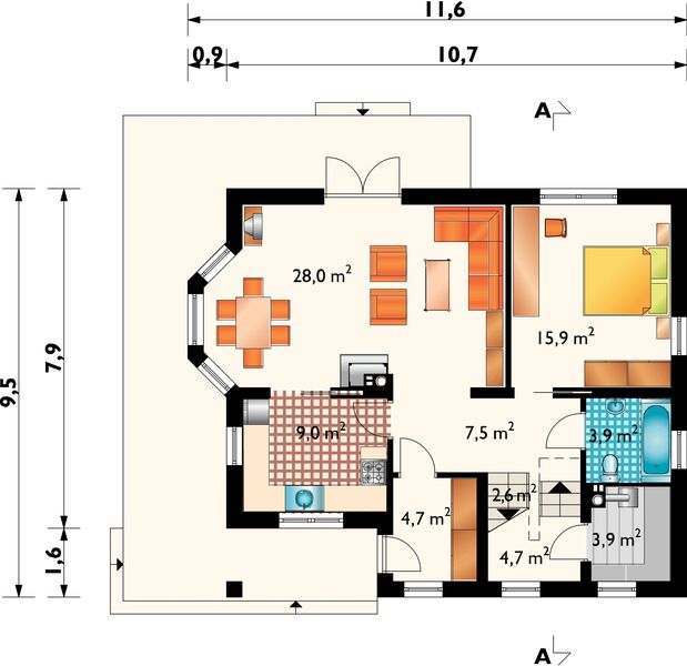 Parter projektu Nina - murowana – beton komórkowy