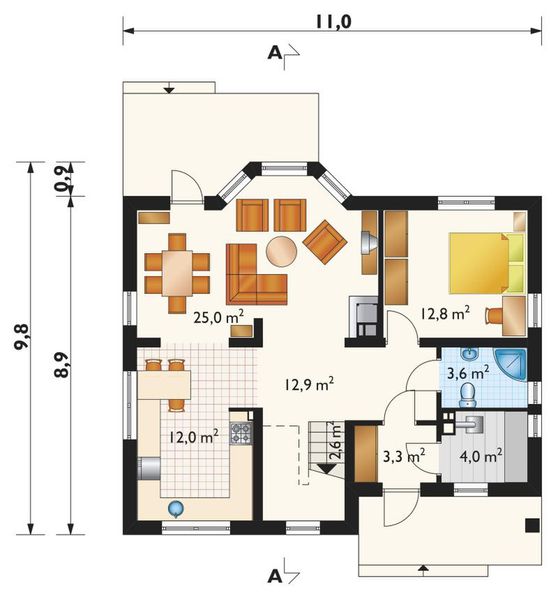 Parter projektu Witlinek - murowana – beton komórkowy