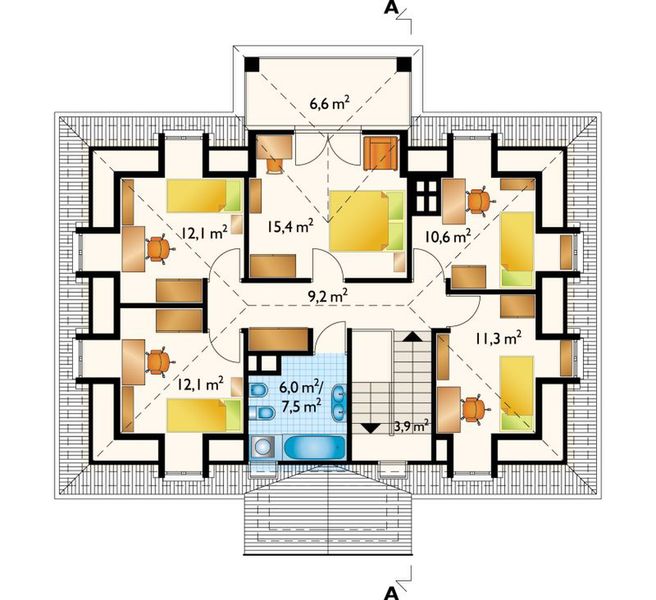 Poddasze projektu Gawot - murowana – ceramika