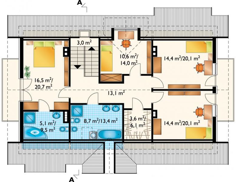 Poddasze projektu Jawor - murowana – ceramika