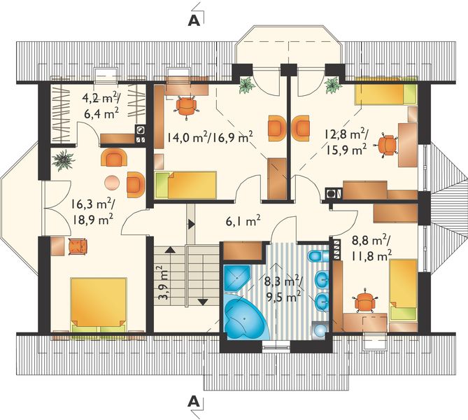 Poddasze projektu Pola - murowana – beton komórkowy