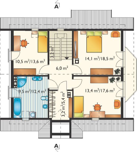 Poddasze projektu Sonia Midi (1010)