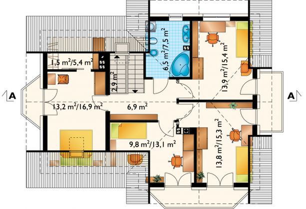 Poddasze projektu Jelonek As (1034)