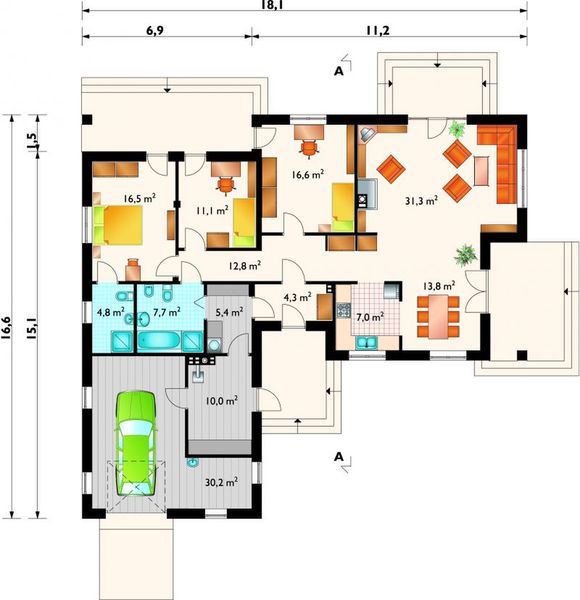 Parter projektu Kajetan - murowana – beton komórkowy
