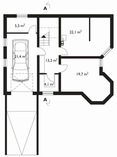Piwnica projektu Melafir - murowana – beton komórkowy