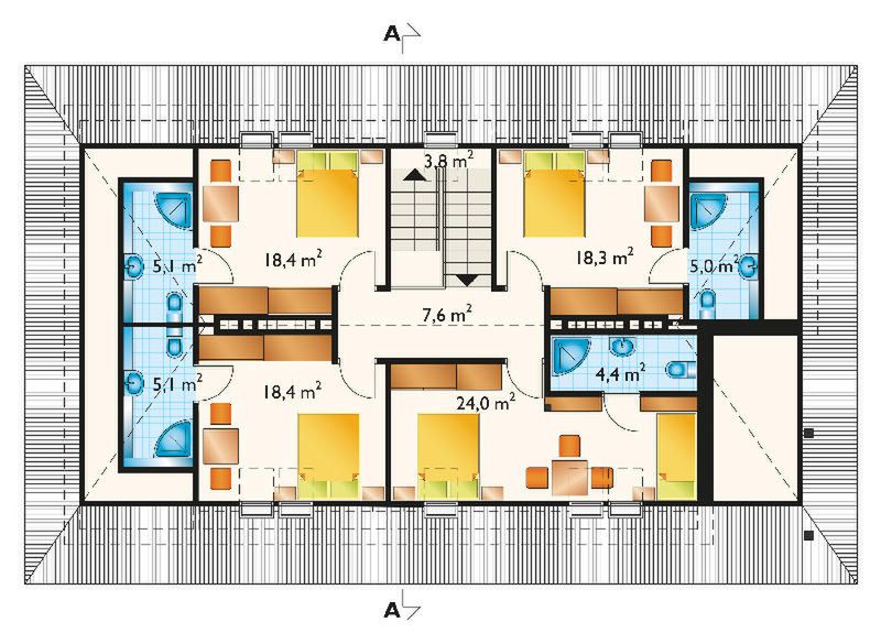 Poddasze projektu Lasowiak - murowana – beton komórkowy