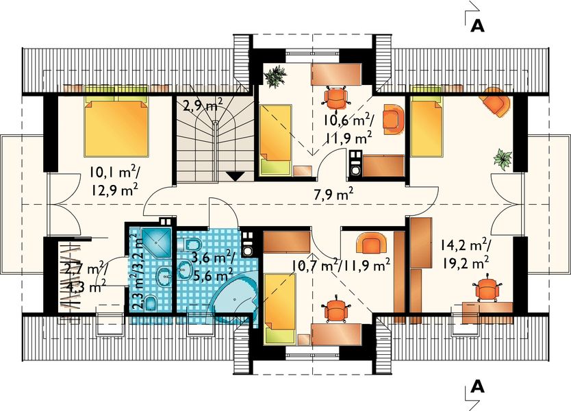 Poddasze projektu Antałek Mobil - murowana – beton komórkowy