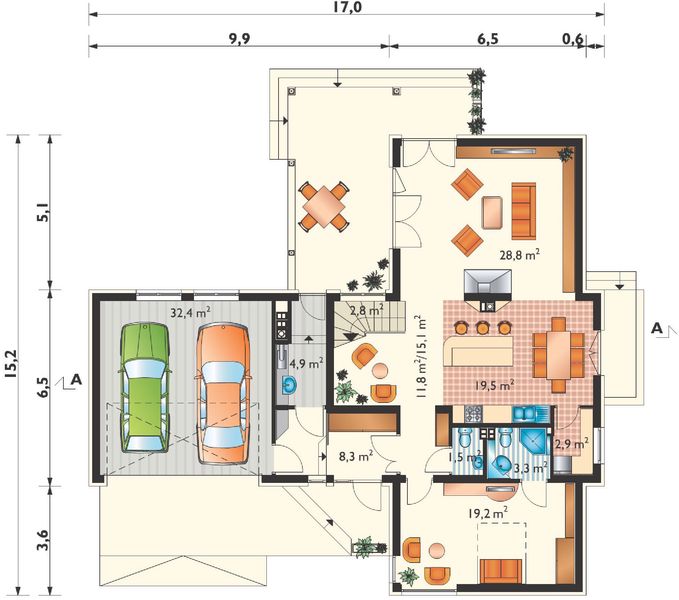 Parter projektu Tal - murowana – beton komórkowy