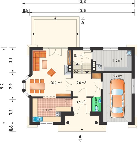 Parter projektu Amadej Krak - murowana – beton komórkowy