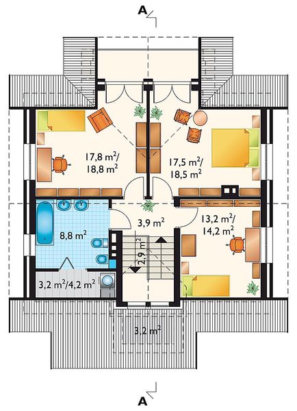 Poddasze projektu Babie Lato - murowana – ceramika