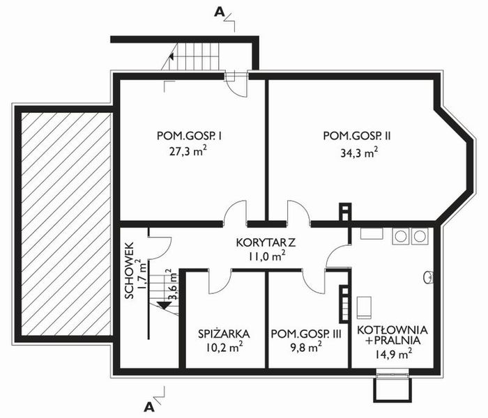 Piwnica projektu Sybilla-3 - murowana – ceramika
