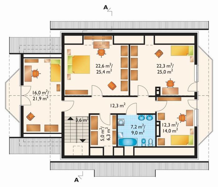 Poddasze projektu Sybilla-3 - murowana – ceramika