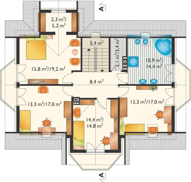 Poddasze projektu Dymsza Polo - murowana – beton komórkowy