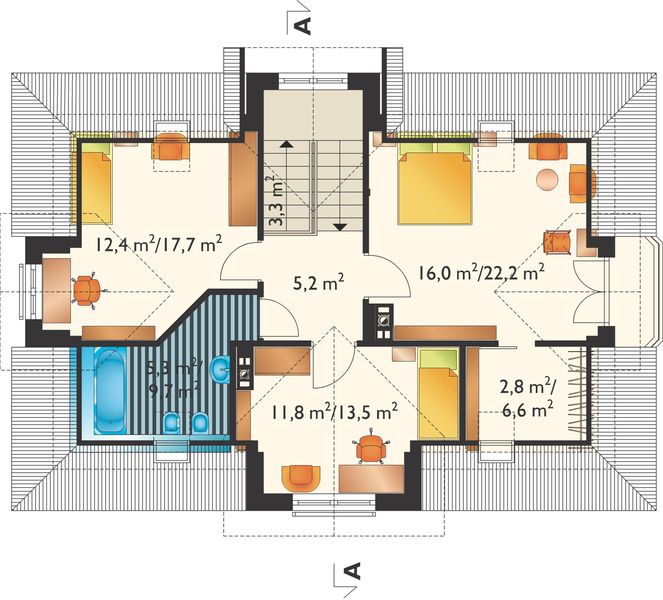 Poddasze projektu Roksana Rex - murowana - beton komórkowy