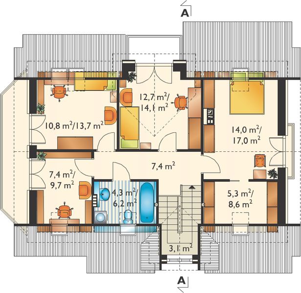 Poddasze projektu Fermata Solo (1122)