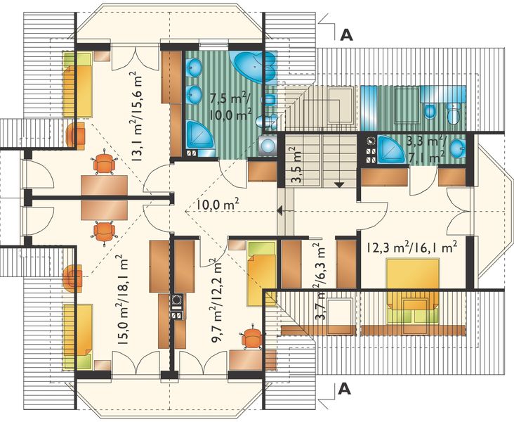 Poddasze projektu Jelonek Atu - murowana – beton komórkowy