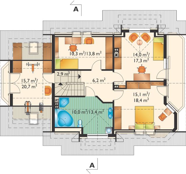 Poddasze projektu Maja Neo - murowana – beton komórkowy