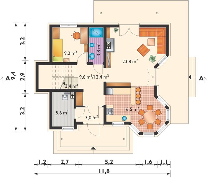 Parter projektu Maja Solo - murowana – beton komórkowy