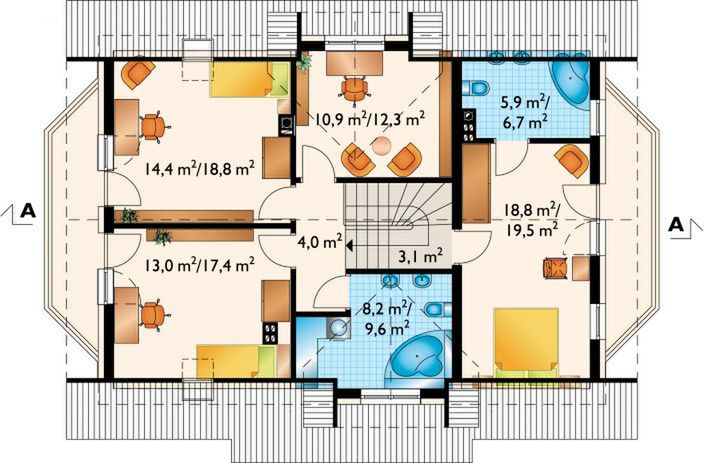 Poddasze projektu Zoja Polo (1134)