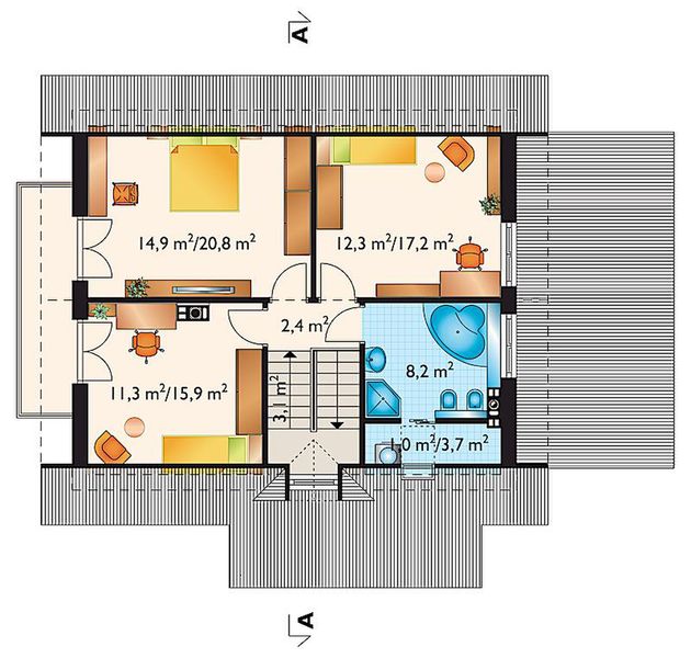 Poddasze projektu Krab Alfa (1208)