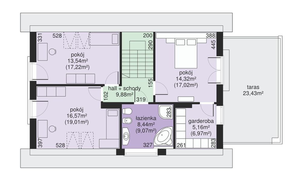 Poddasze projektu Dom przy Alabastrowej 9