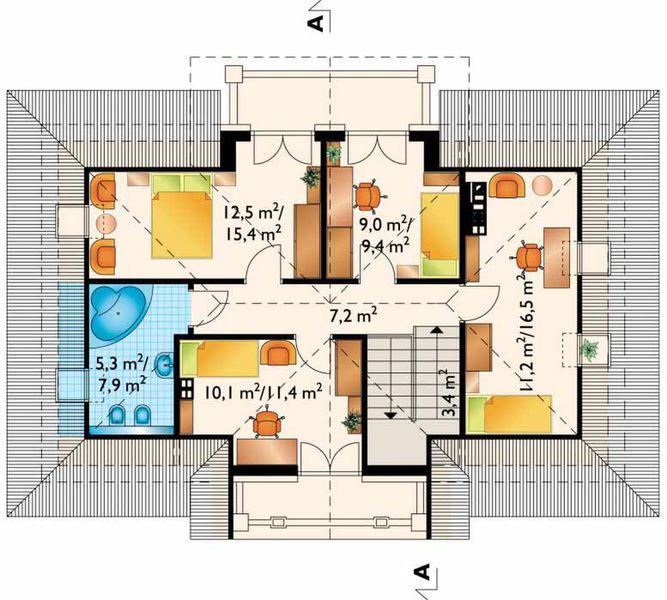 Poddasze projektu Nowina Rex (1217)
