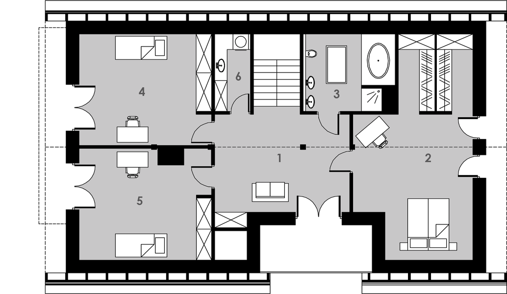 Poddasze projektu Woodland